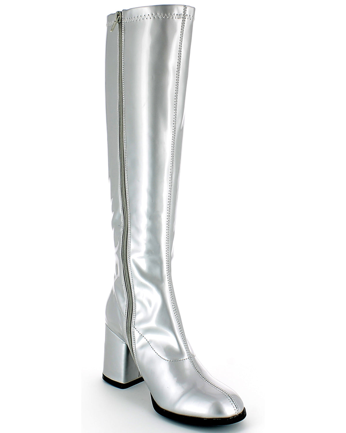 das-kost-mland-accessoires-gogo-retro-lackstiefel-silber-blockabsatz image 4
