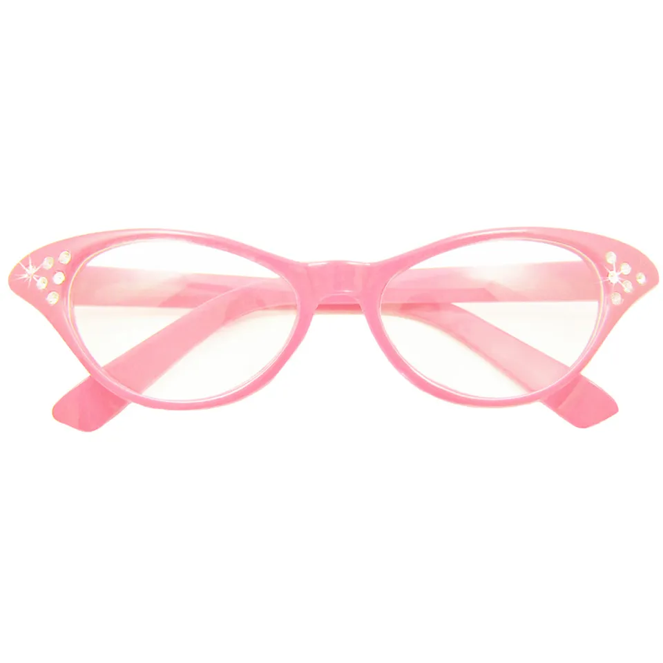 das-kost-mland-accessoires-cateye-brille-diamond-rosa-strass image 1