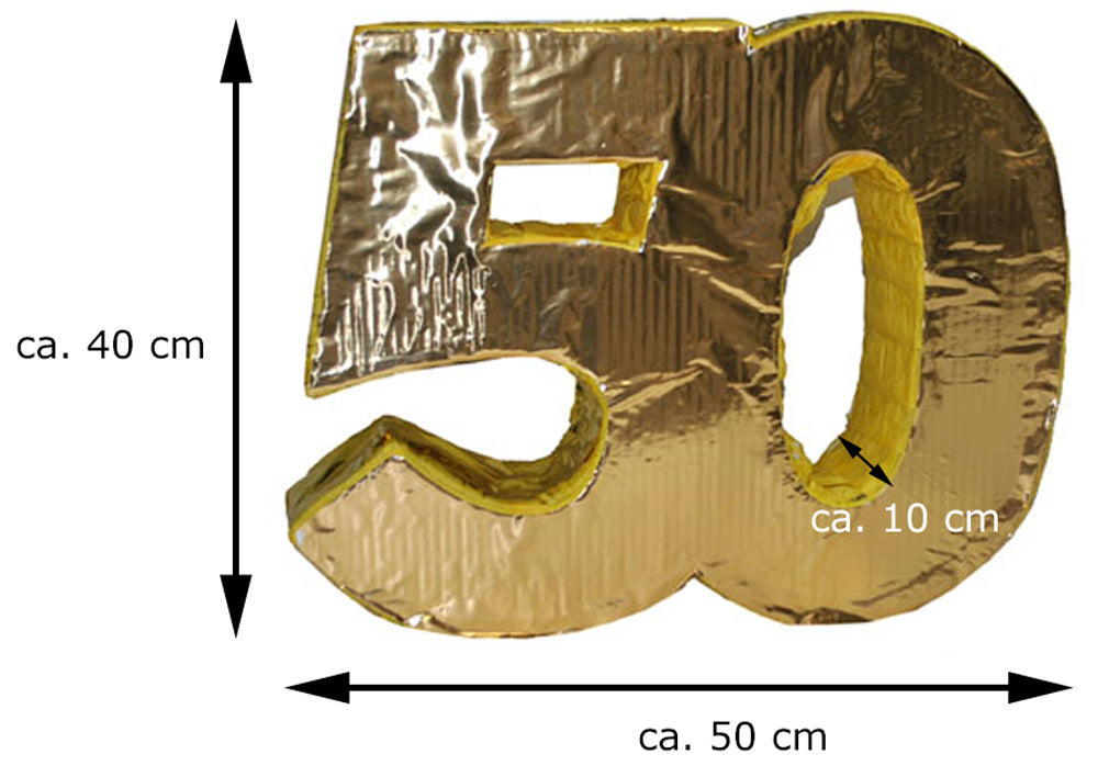 das-kost-mland-goldene-50-pinata-50x40x10cm-zum-bef-llen image 2