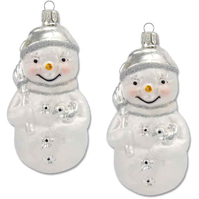 th-ringer-glasdesign-schneemann-set-2tlg-glas-11-cm-wei image 1