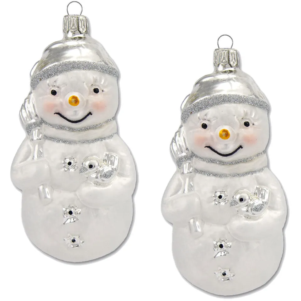th-ringer-glasdesign-schneemann-set-2tlg-glas-11-cm-wei image 1