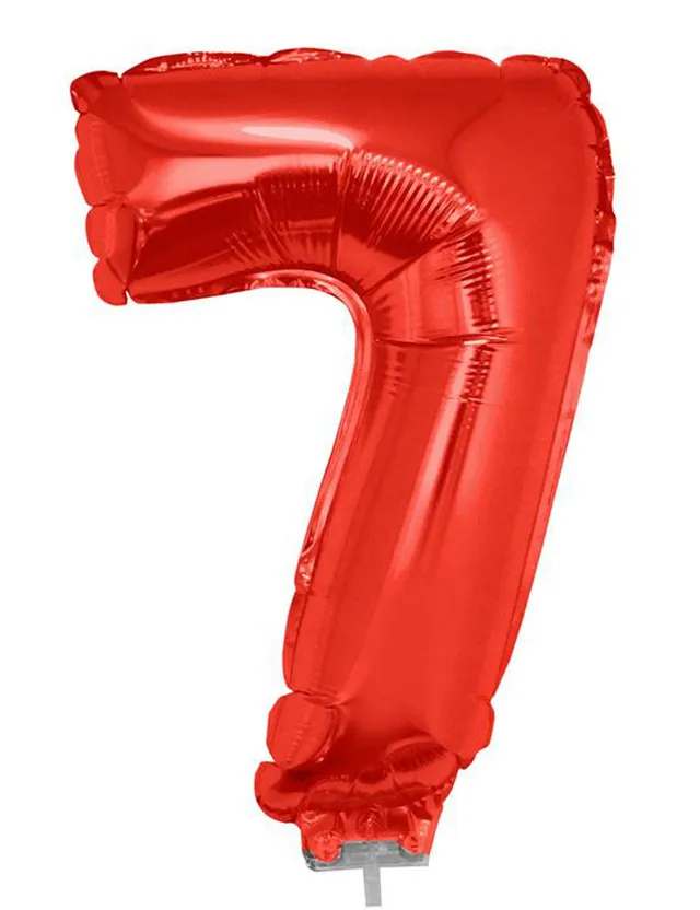 das-kost-mland-zahlenballon-7-folienballon-rot-41cm-mit-stab image 1