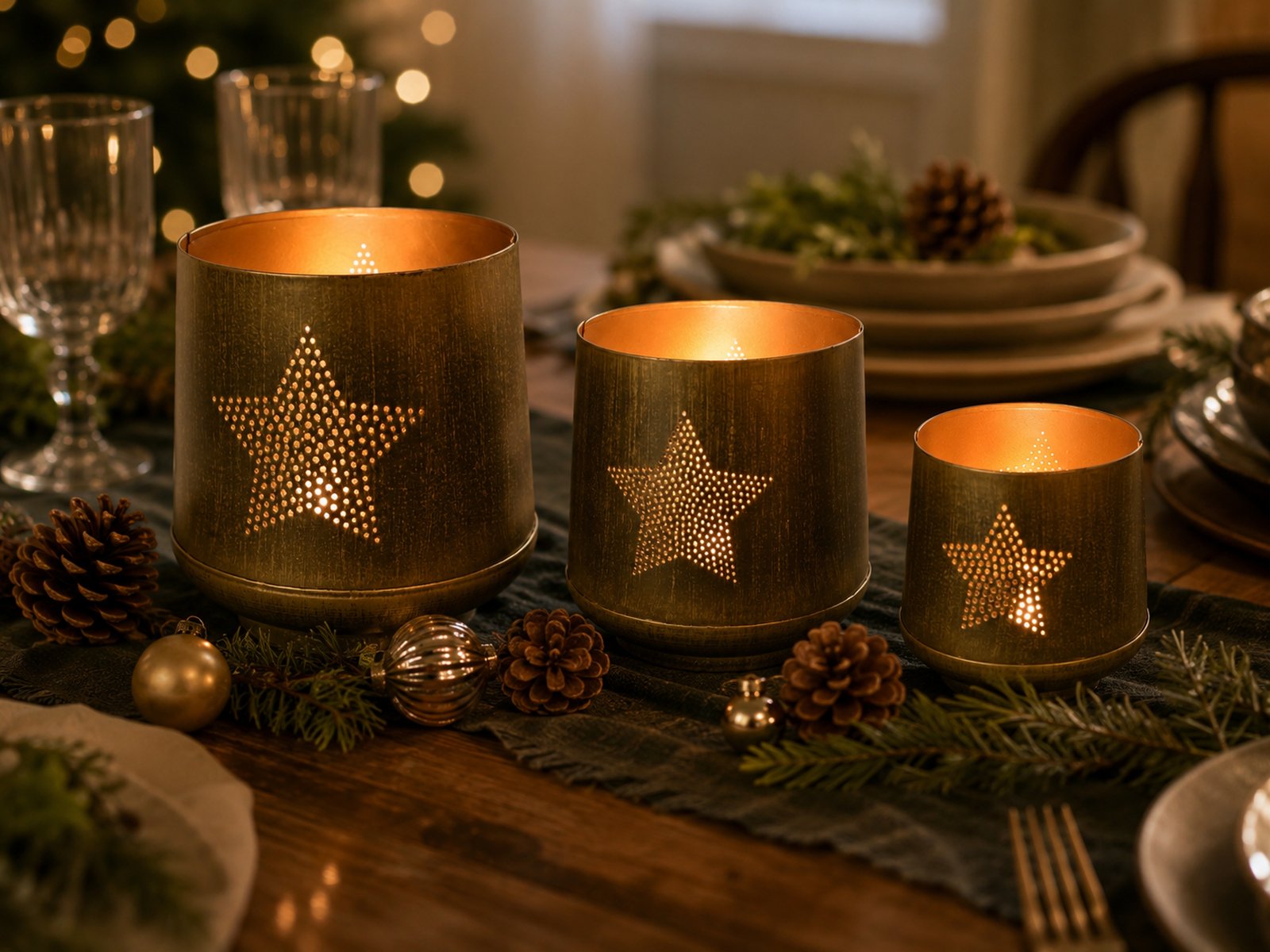 riffelmacher-windlicht-set-3-tlg-stern-baum-gold-bronze-19155 image 5