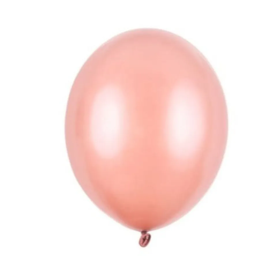 das-kost-mland-uni-metallic-luftballons-ros-gold-100-stk image 1