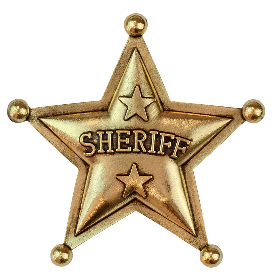 das-kost-mland-sheriff-stern-accessoire-gold-metall image 1