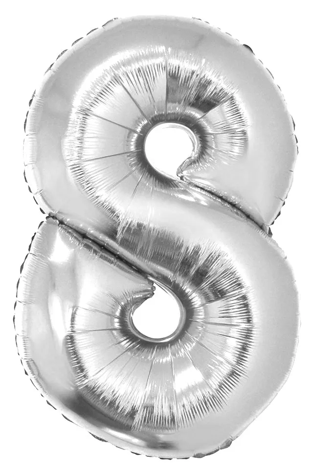 das-kost-mland-dekorationen-xxl-zahlen-folienballon-100-cm-silber-zahl-8 image 1