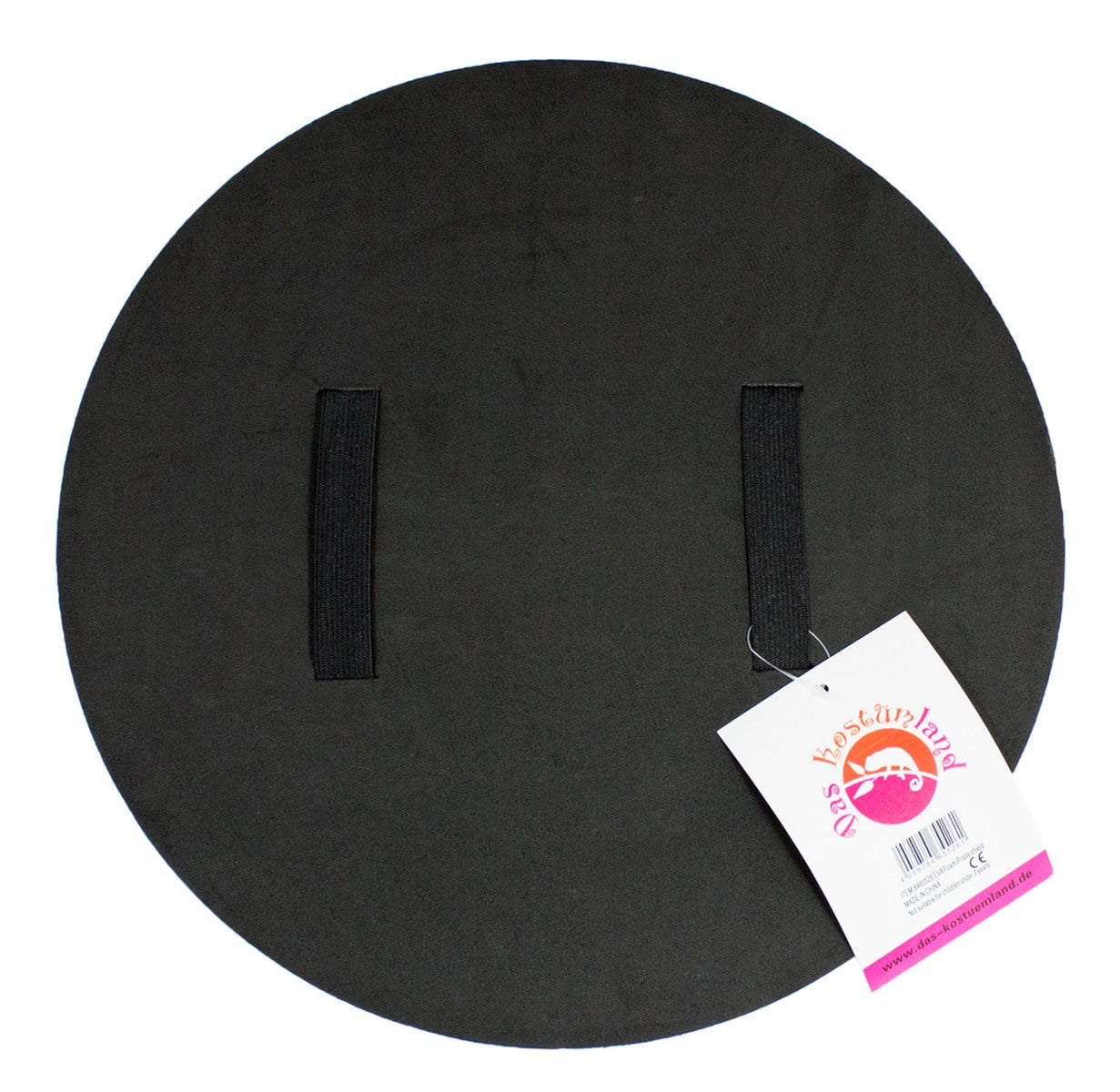 piraten-schild-schaumstoff-totenkopf-rund-33-cm-grau-rot image 7