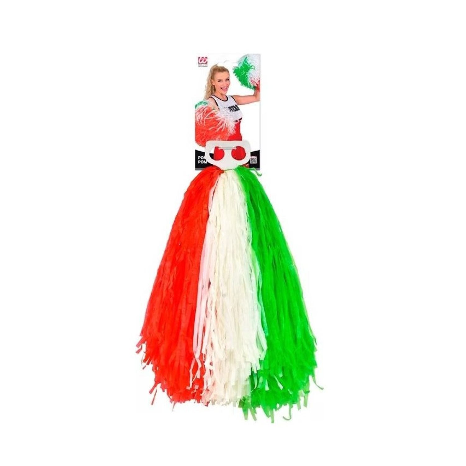 das-kost-mland-pom-pom-italien-cheerleading-gr-n-wei-rot image 2