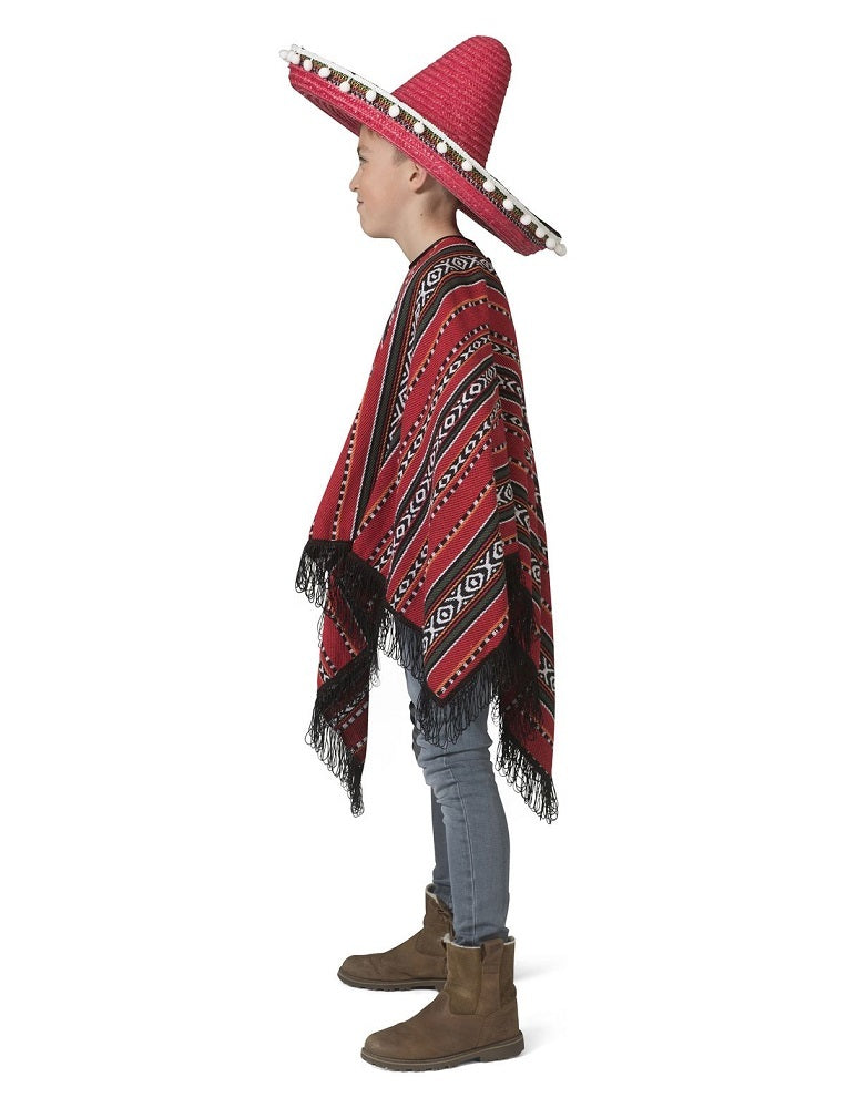 das-kost-mland-milan-mexikaner-poncho-kinder-rot image 3