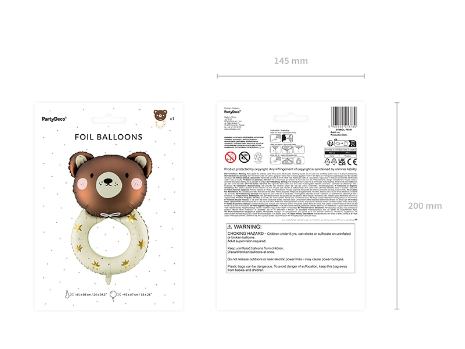 das-kost-mland-dekorationen-folienballon-teddyb-r-rassel-61x88cm image 2