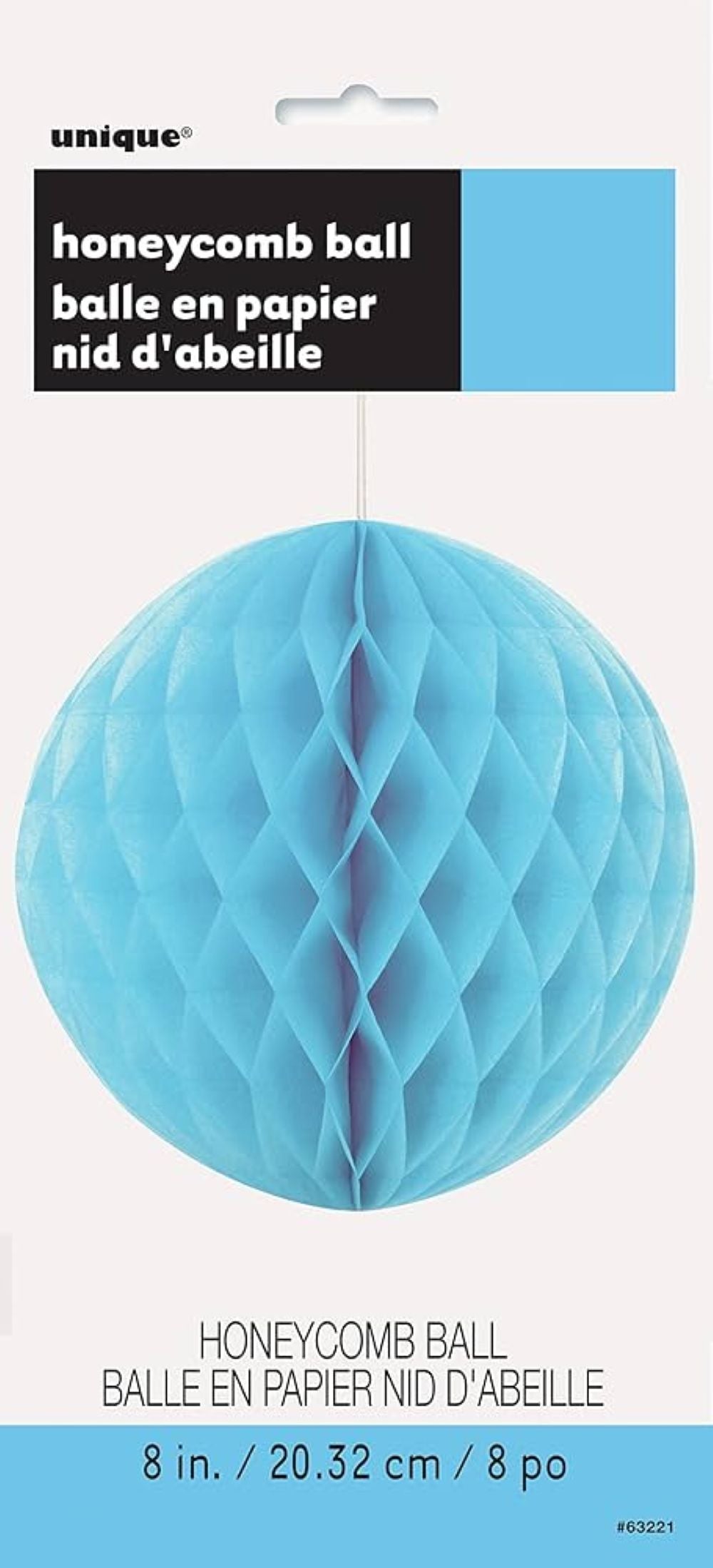 das-kost-mland-dekorationen-wabenball-hellblau-20-cm image 2