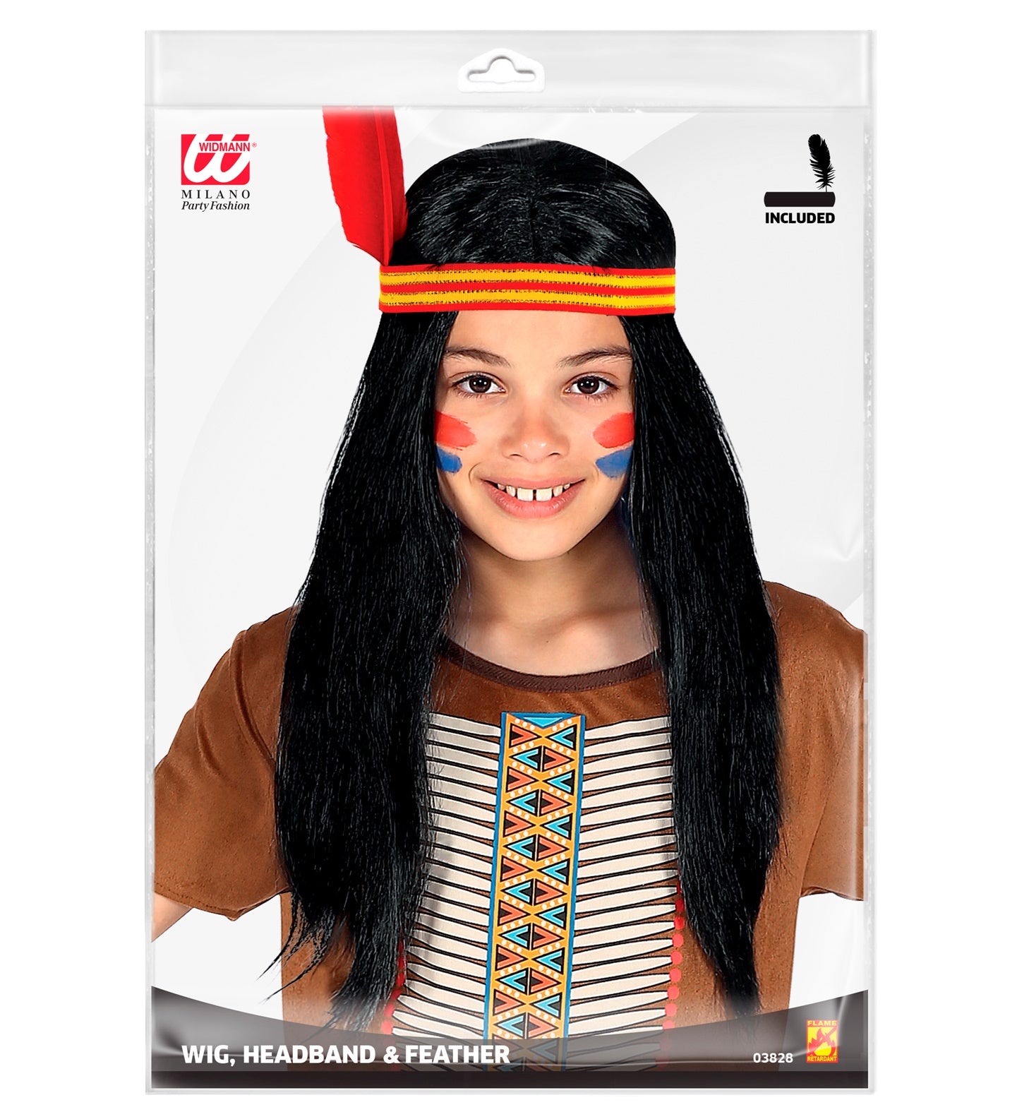 das-kost-mland-indianer-kinderper-cke-schwarz-mit-stirnband image 2