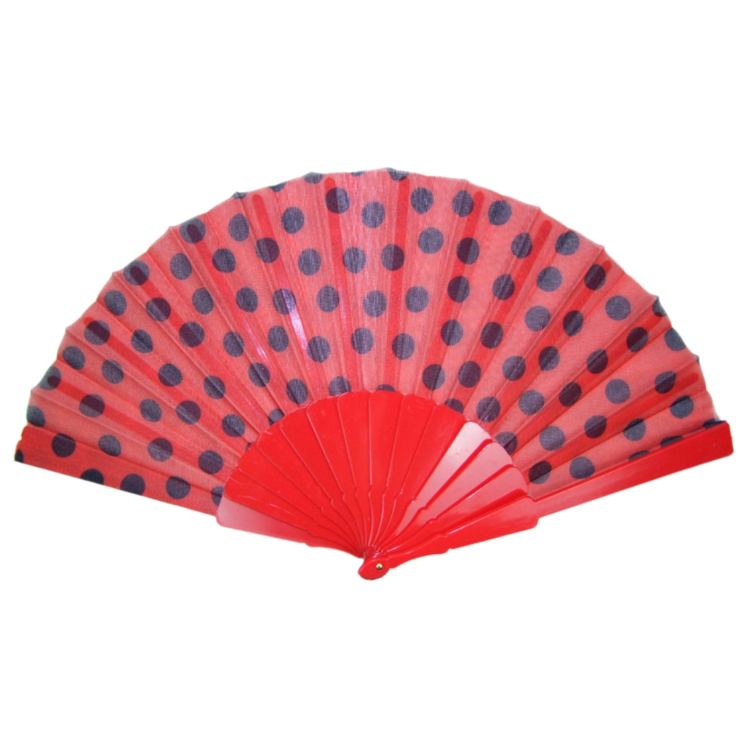 das-kost-mland-accessoires-fifties-f-cher-punkte-handf-cher-rot-schwarz image 2