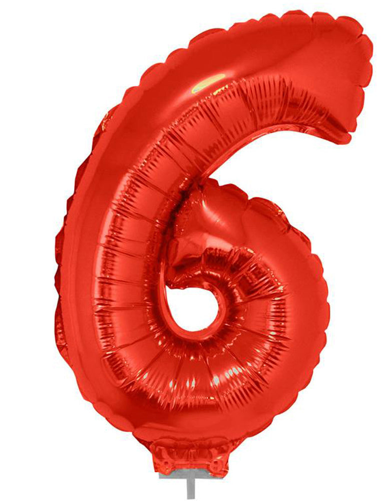 das-kost-mland-dekorationen-zahlenballon-6-folienballon-rot-41cm image 1