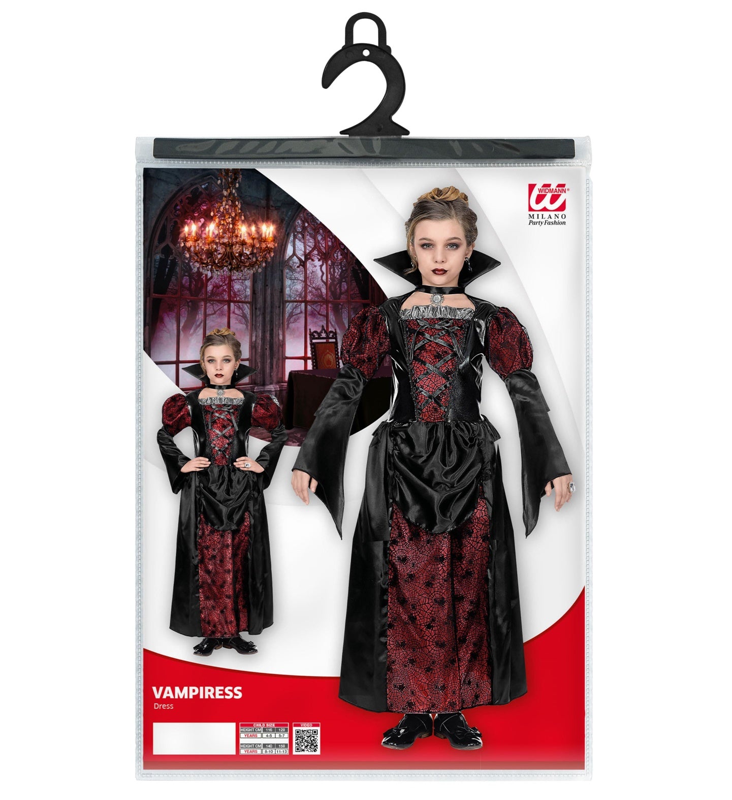 vampirin-dracula-kinderkost-m-kleid-schwarz-rot-gr-116-158 image 3