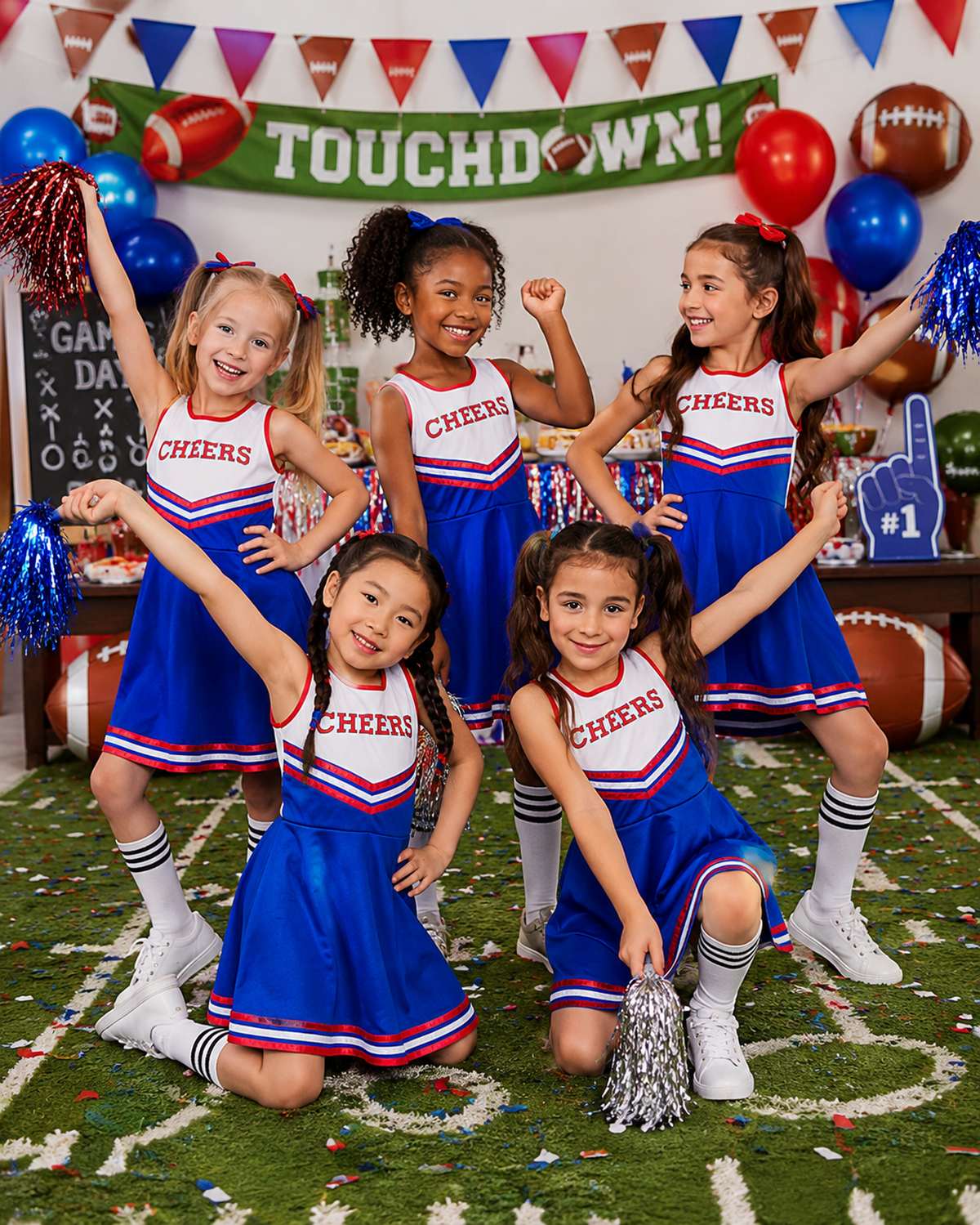 das-kost-mland-m-dchen-usa-cheerleader-kleid-kost-m-blau image 5