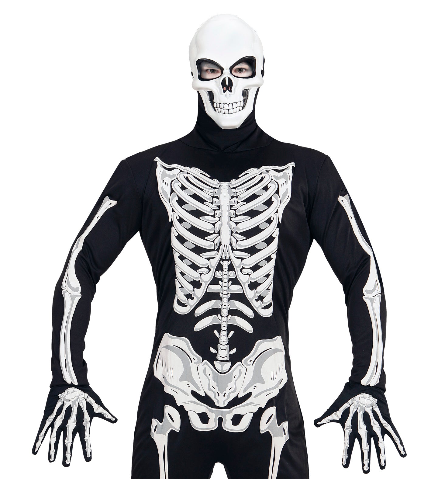 das-kost-mland-halloween-maske-totenkopf-wei-schwarz-gesichtsmaske image 3