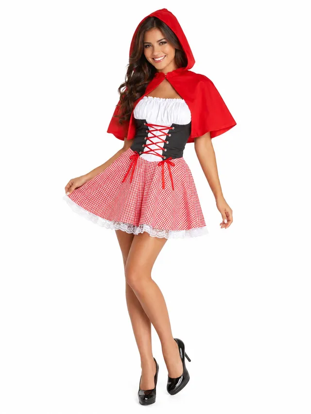 das-kost-mland-damen-rotk-ppchen-kost-m-kleid-cape-gr-40-42 image 1