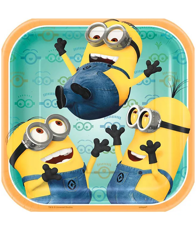 das-kost-mland-minions-pappteller-eckig-18cm-8stk-tischdeko image 1