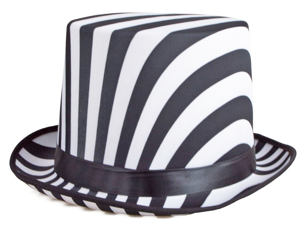 das-kost-mland-accessoires-zylinder-60cm-hut-schwarz-wei-gestreift image 1