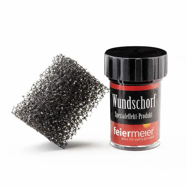 das-kost-mland-wundschorf-kunstblut-set-15ml-mit-schwamm-dunkel image 1