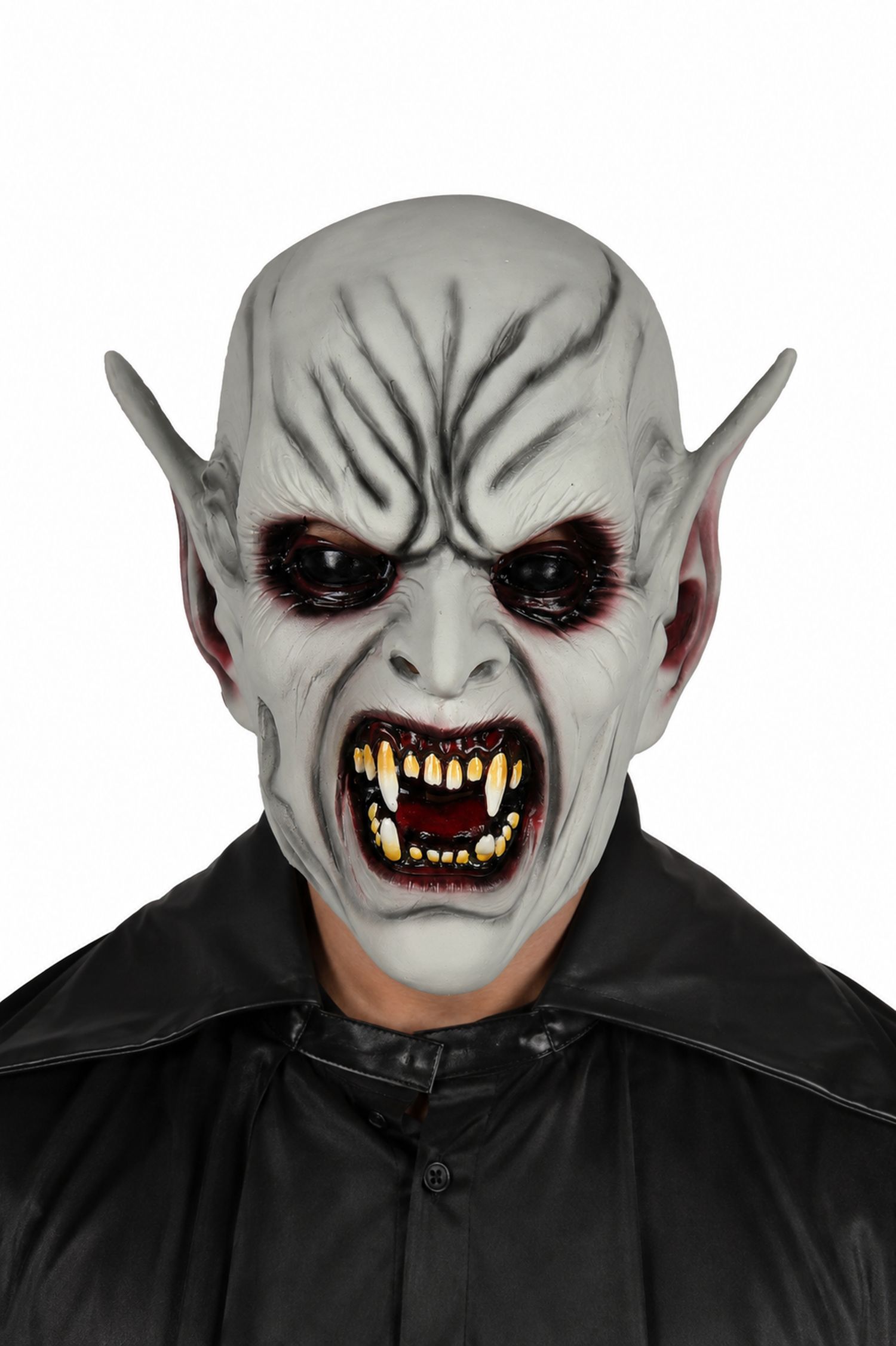 halloween-latexmaske-creepy-vampire-grau-vollkopfmaske image 1