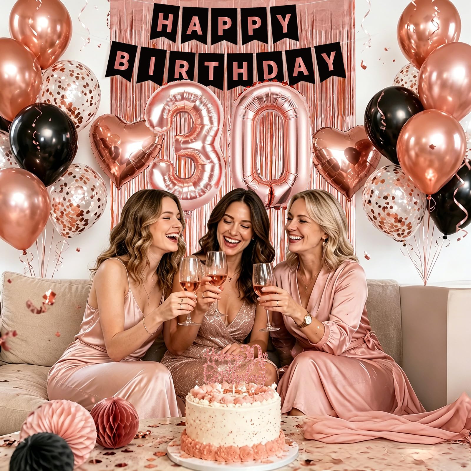 heitoyi-party-supplies-deko-30-geburtstag-rosegold-set image 4