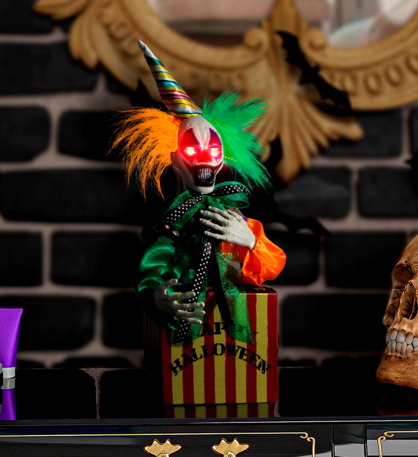 das-kost-mland-clown-in-the-box-halloweenfigur-37cm-animiert image 3