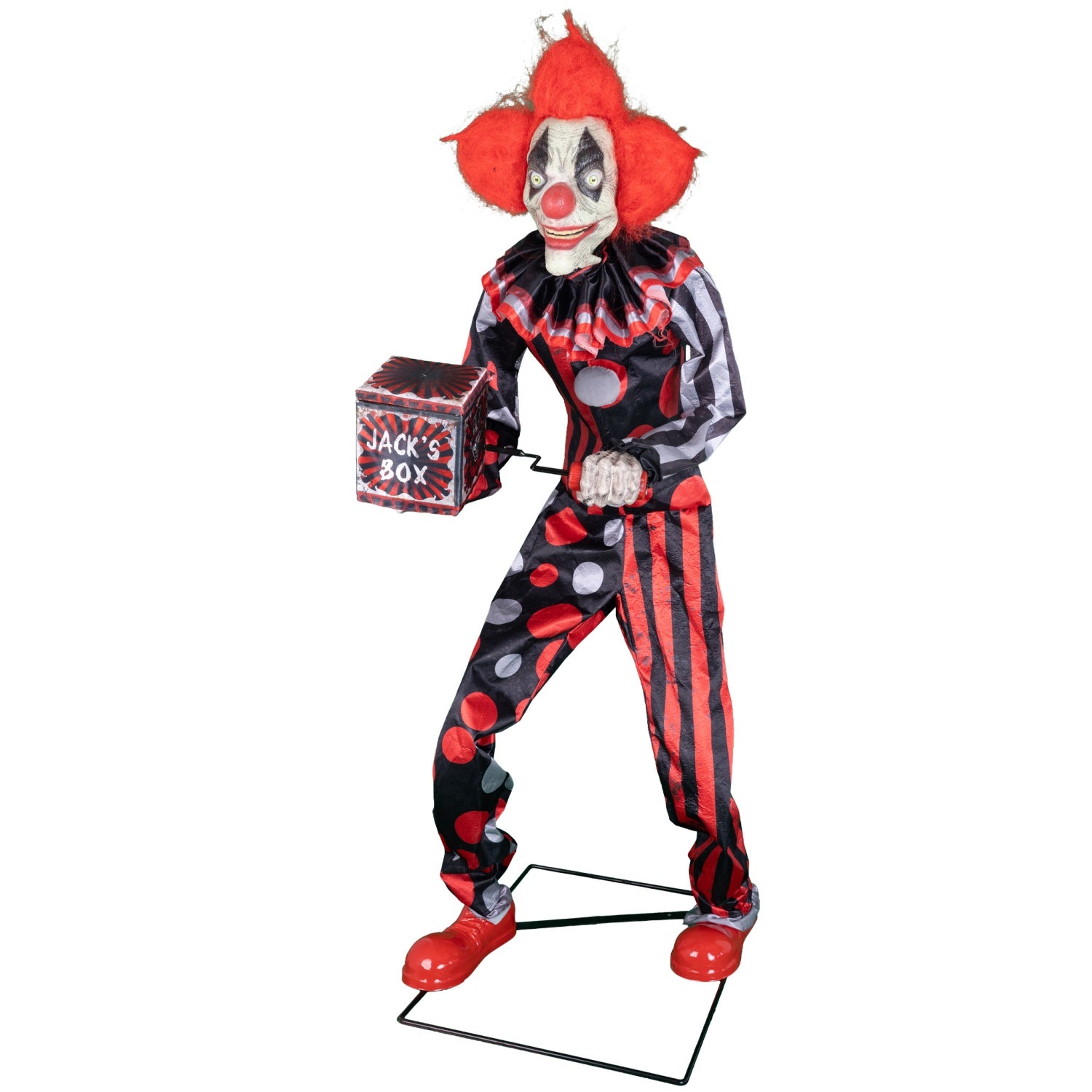 das-kost-mland-halloween-standfigur-clown-jester-animatronic-175cm image 4