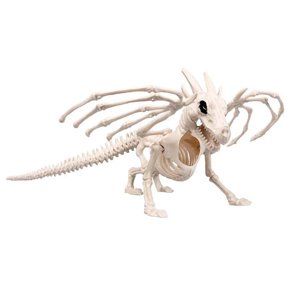 das-kost-mland-skelett-tier-drache-deko-13x26cm-halloween image 1
