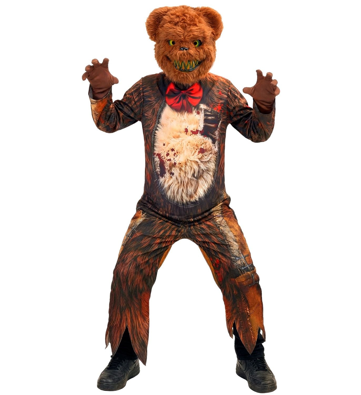 das-kost-mland-jungen-zombie-teddyb-r-kost-m-overall-maske-kinder image 1