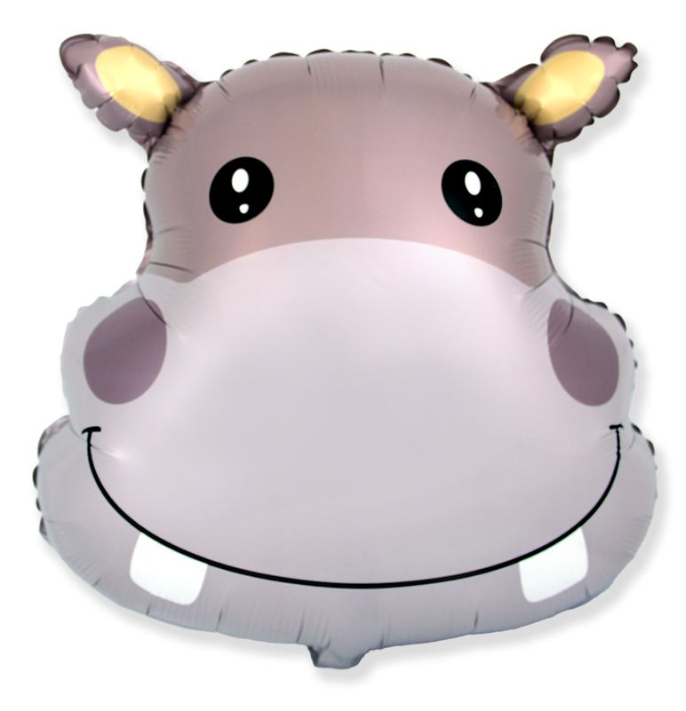das-kost-mland-hippo-folienballon-56x56-cm-kopf-helium image 1
