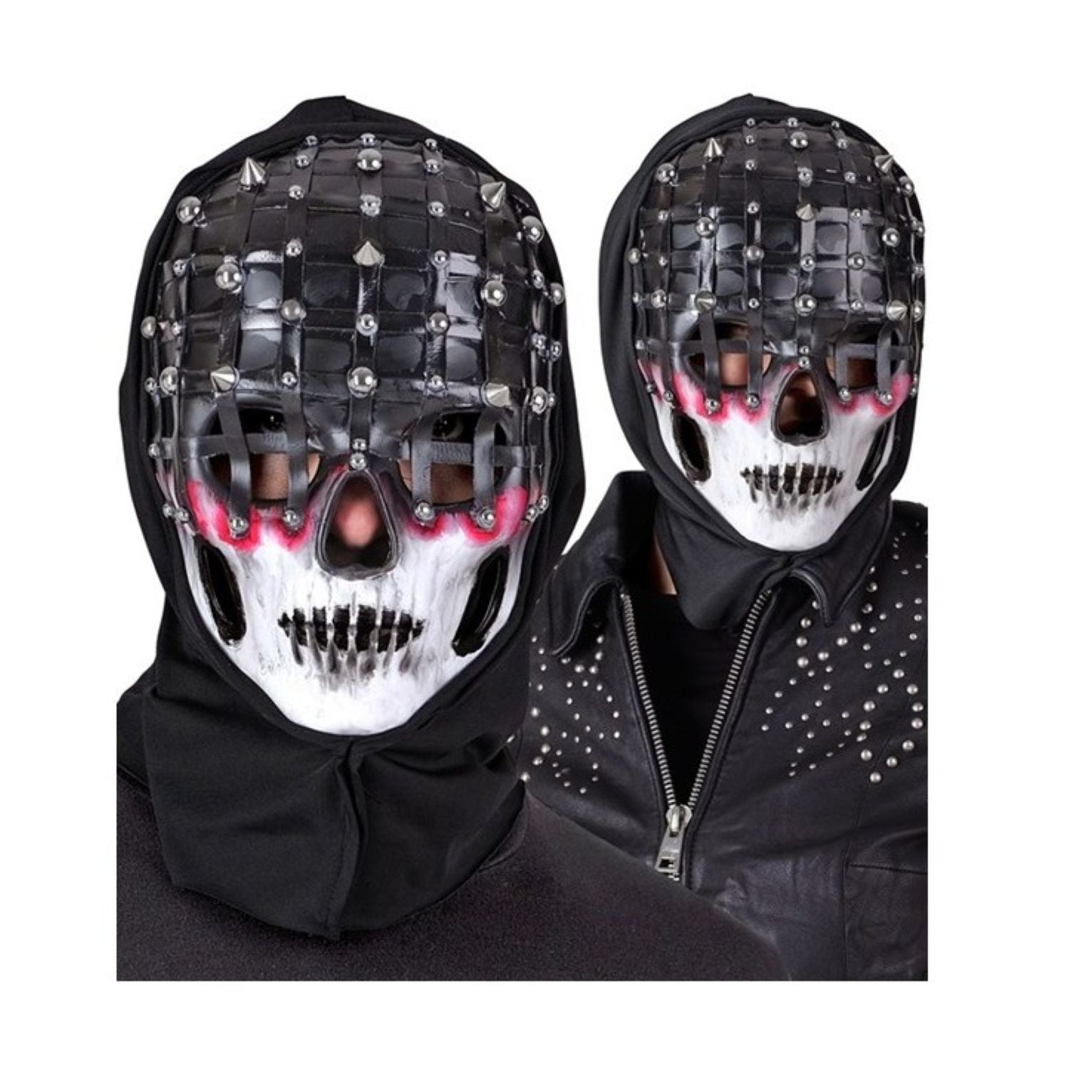 horror-maske-lebende-tote-kapuze-nieten-halloween image 3