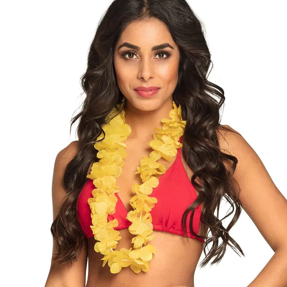 das-kost-mland-hawaii-blumenkette-ohana-gelb-kost-m image 1