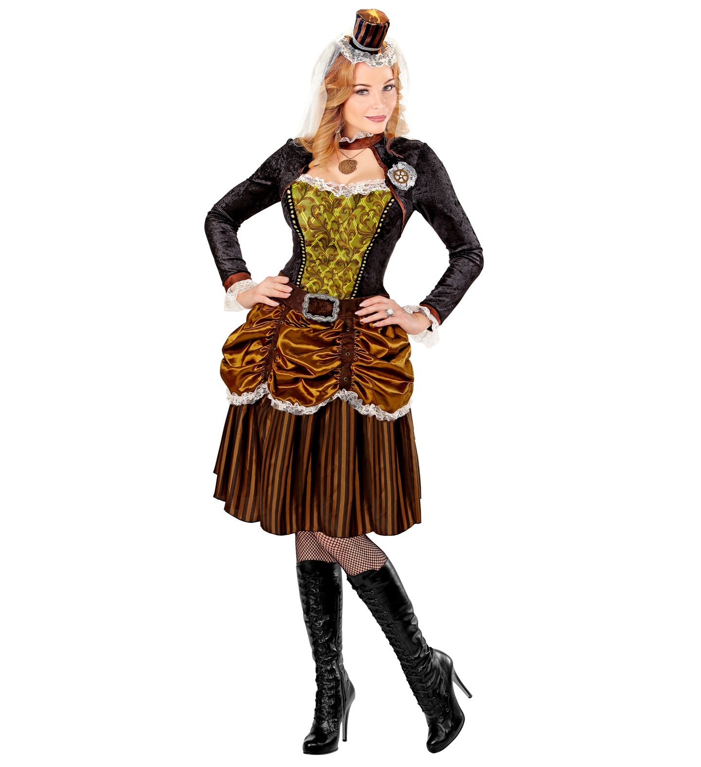 das-kost-mland-steampunk-lady-honoria-kost-m-damen-kleid-hut image 2