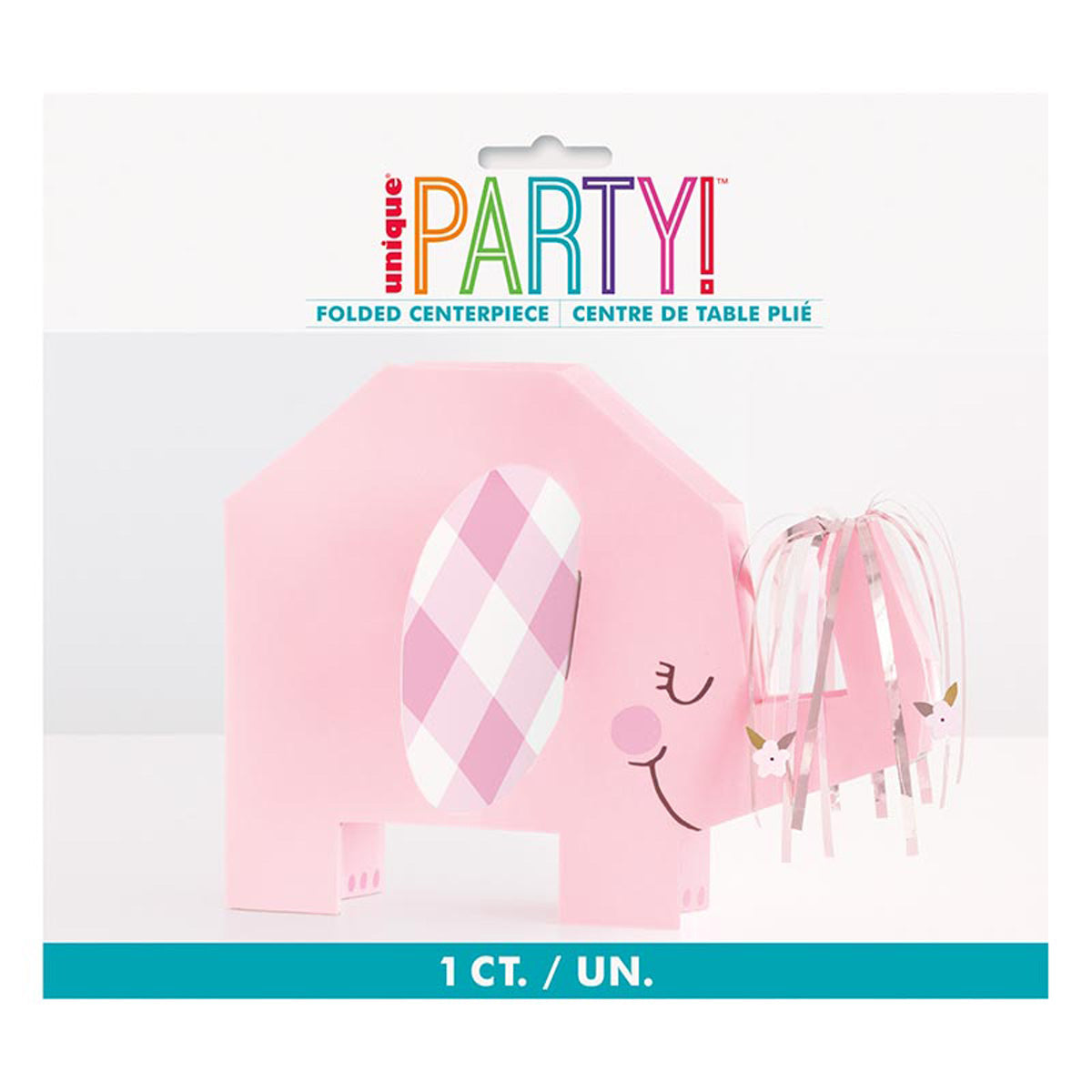 das-kost-mland-elefant-floral-tischaufsteller-baby-deko-pink image 2