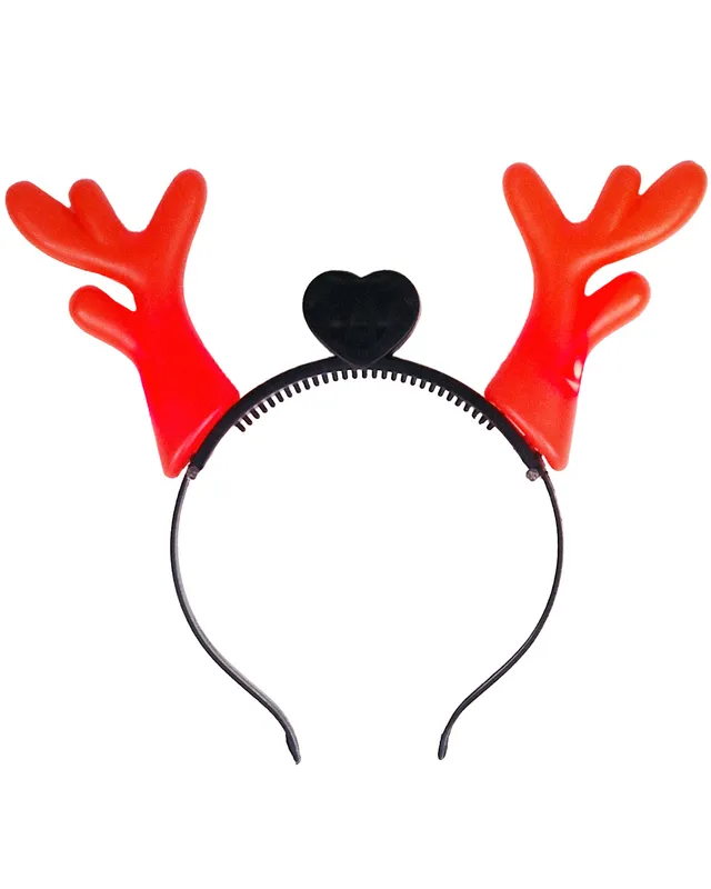 das-kost-mland-accessoires-haarreif-led-rentier-geweih-rot-weihnachten image 1