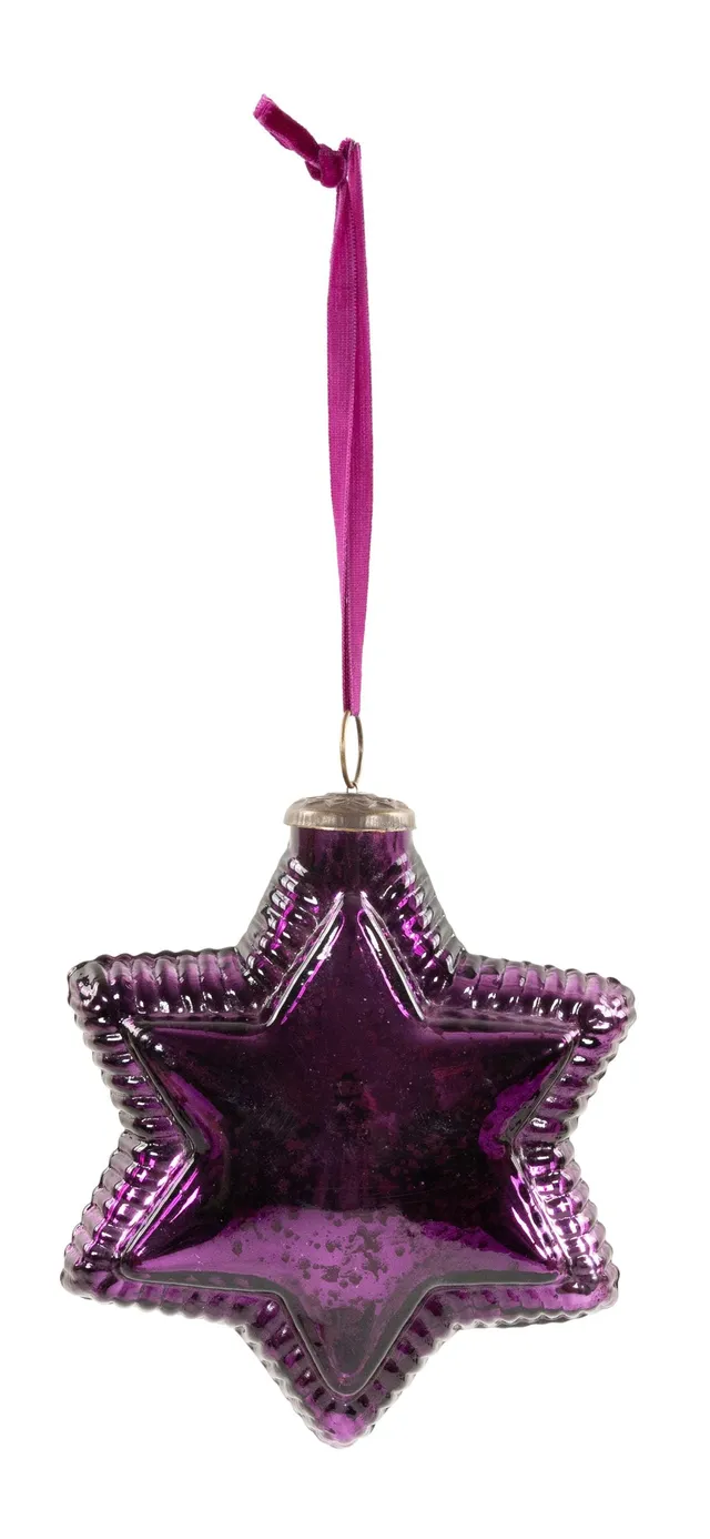 das-kost-mland-deko-glasstern-lila-antik-15-cm-13565 image 1