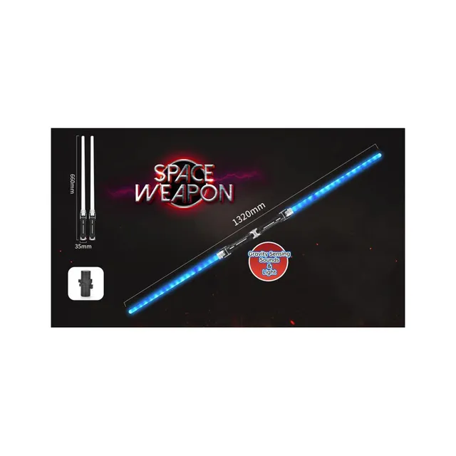 das-kost-mland-accessoires-galactica-lichtschwert-blau-2er-set-66cm image 1