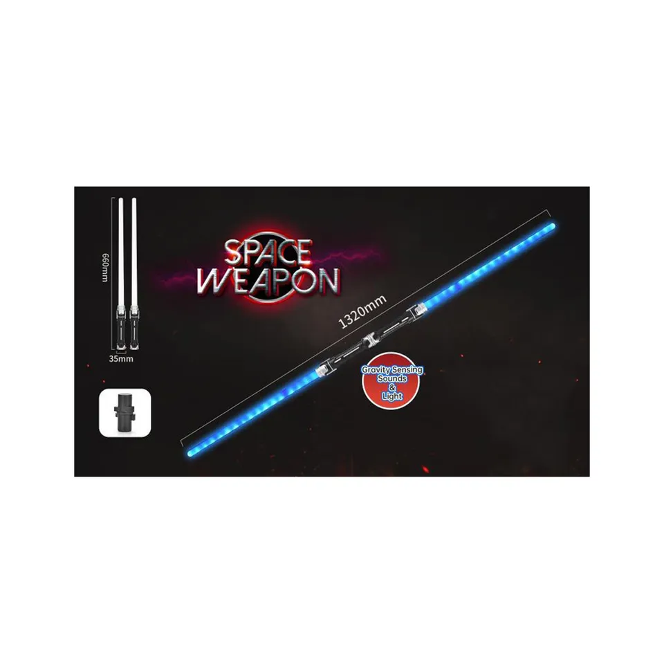 das-kost-mland-accessoires-galactica-lichtschwert-blau-2er-set-66cm image 1