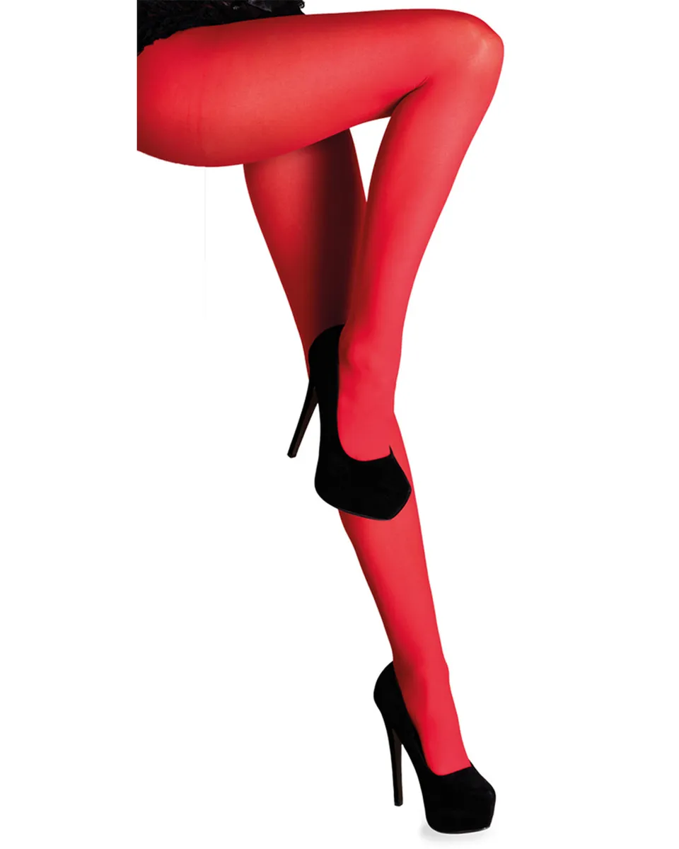 blickdichte-strumpfhose-damen-40-den-rot-kost-m image 1