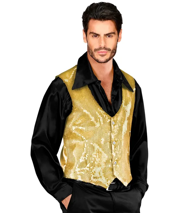 das-kost-mland-pailletten-weste-herren-gold-glitzer-gr-l image 1