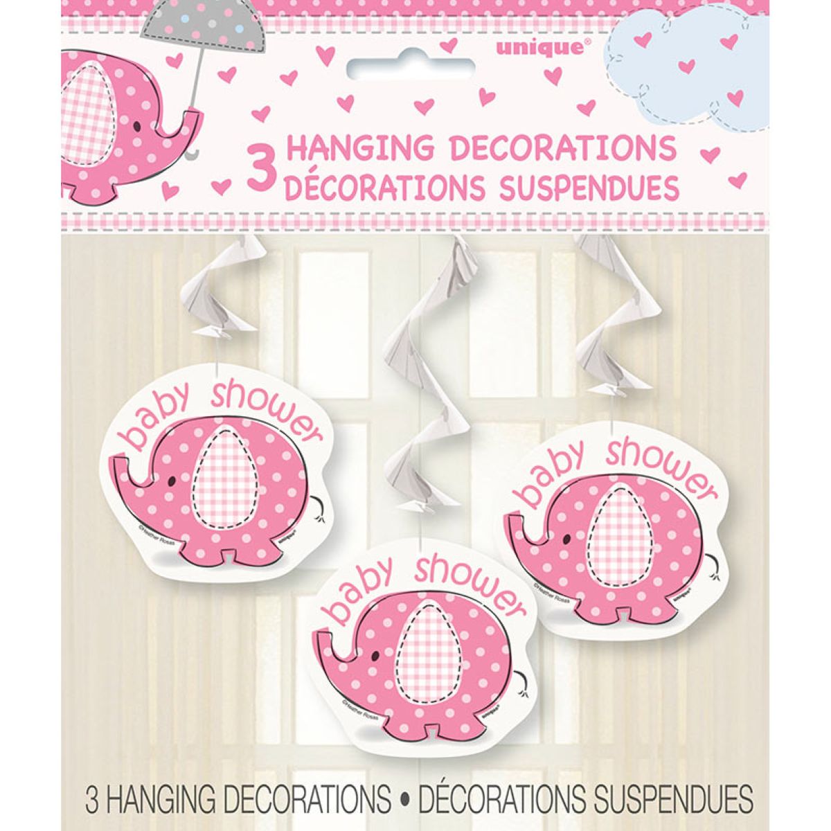 das-kost-mland-swirldeko-elephant-pink-3-st-ck-91-cm-baby-shower image 2