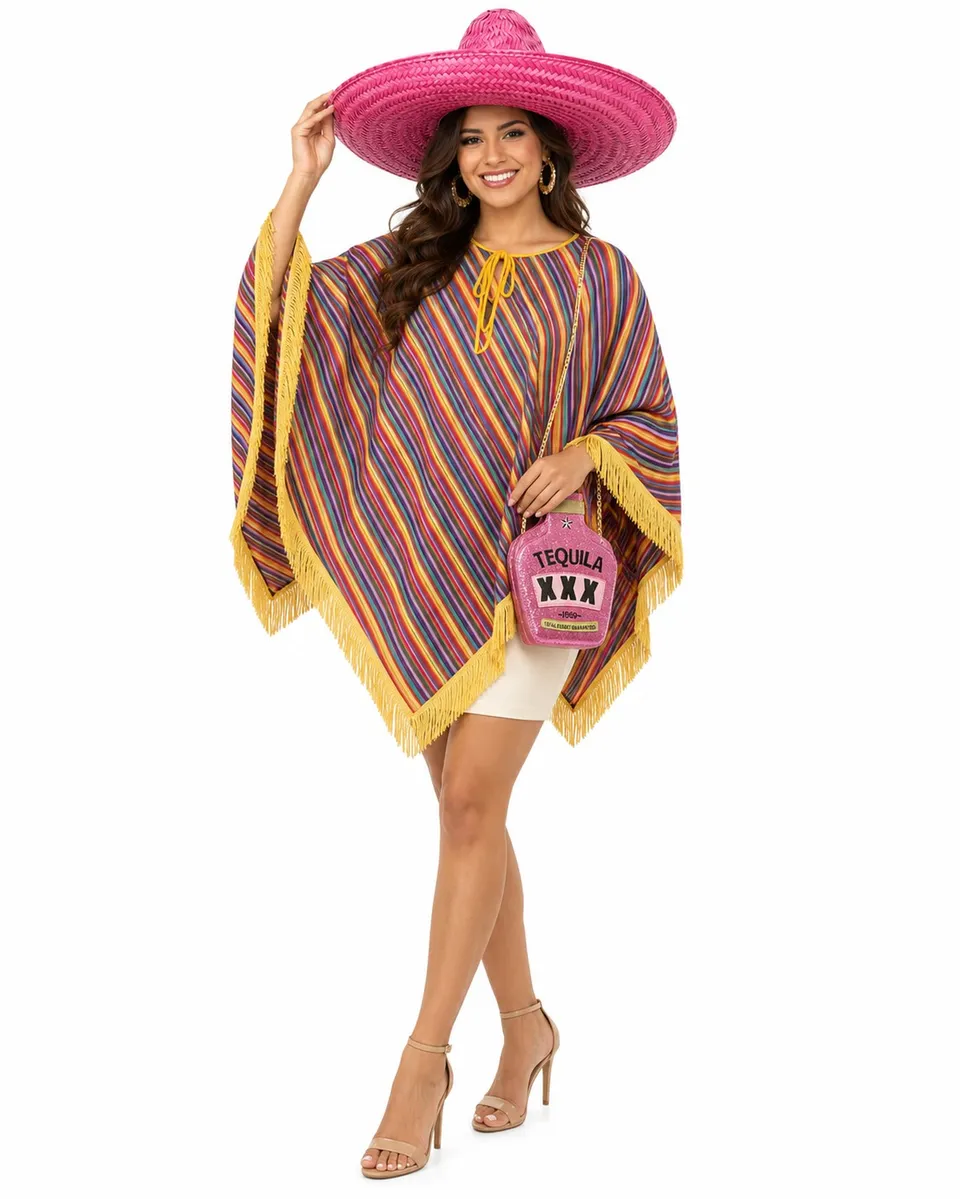das-kost-mland-damen-mexikanerin-kost-m-pink-3-teilig-fiesta image 1