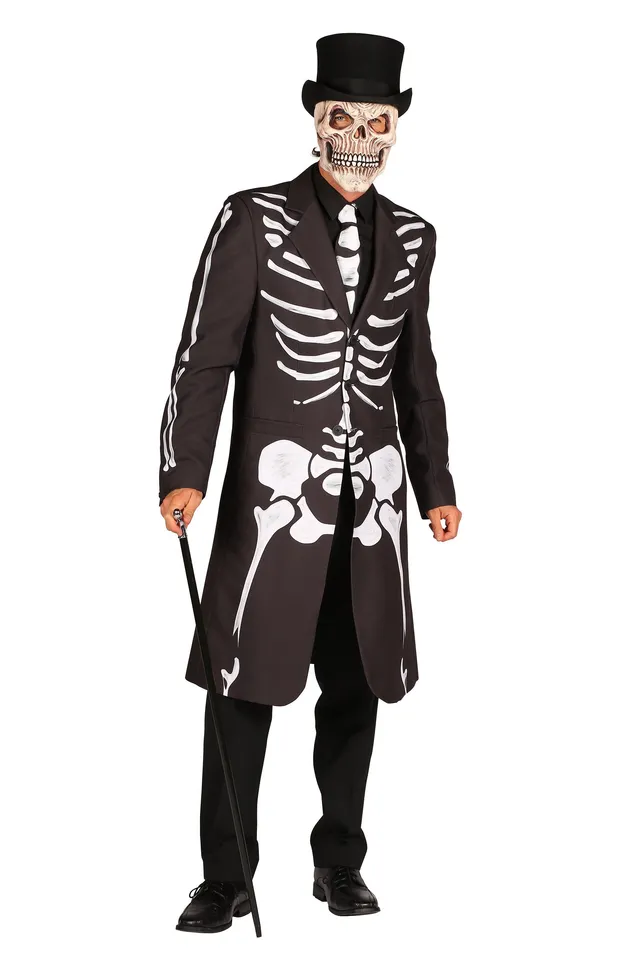 das-kost-mland-spectre-skelett-herrenkost-m-jacke-schwarz image 1