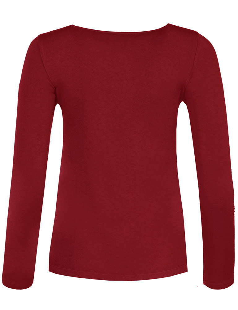 piz-pal-gerach-010025-damen-langarmshirt-dunkelrot-hirsch-stickerei image 3