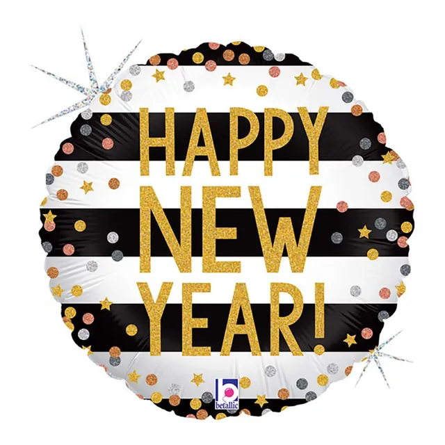 das-kost-mland-new-year-konfetti-folienballon-46cm-holo-glitter image 1