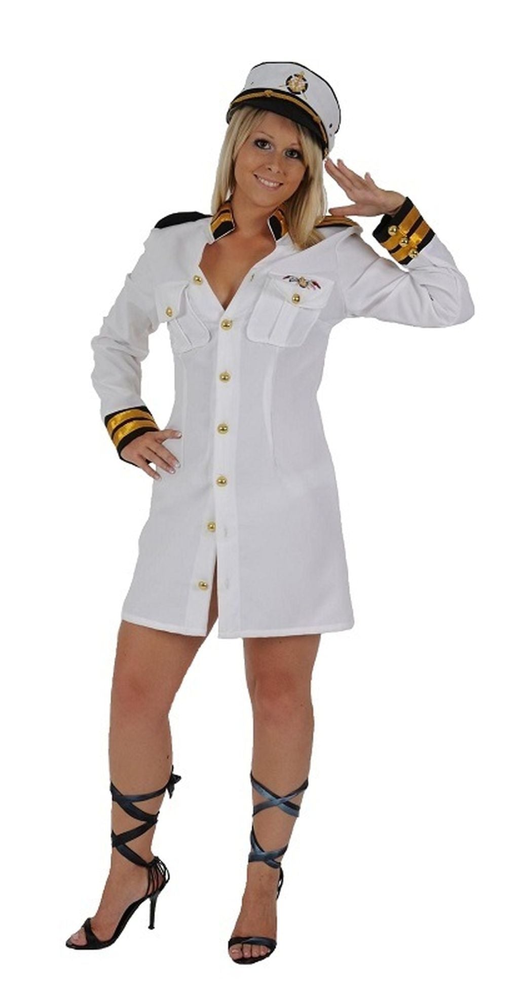 das-kost-mland-kapit-n-lady-kost-m-kleid-mit-m-tze-marine image 1