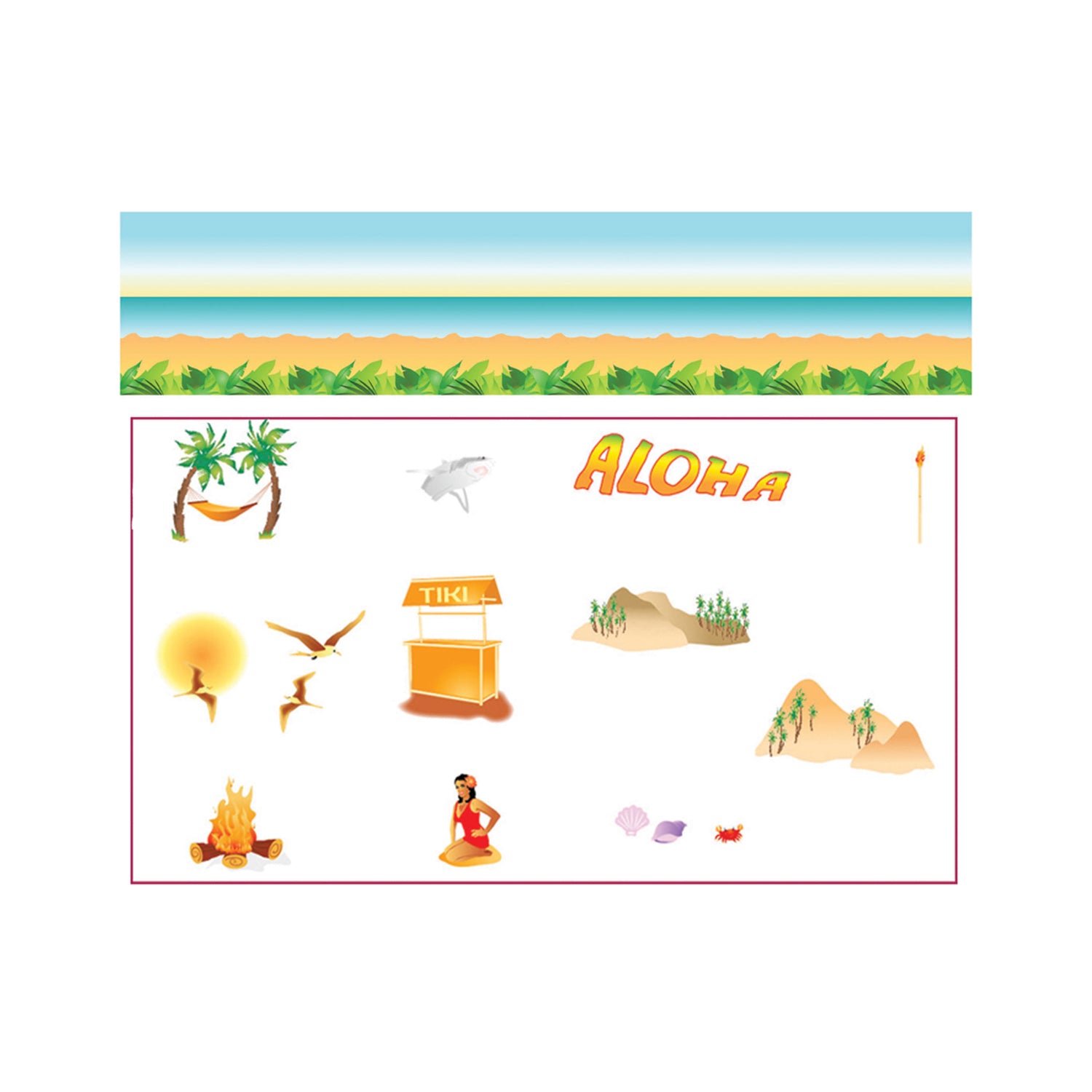 das-kost-mland-dekorationen-aloha-hawaii-wand-deko-banner-15m image 1