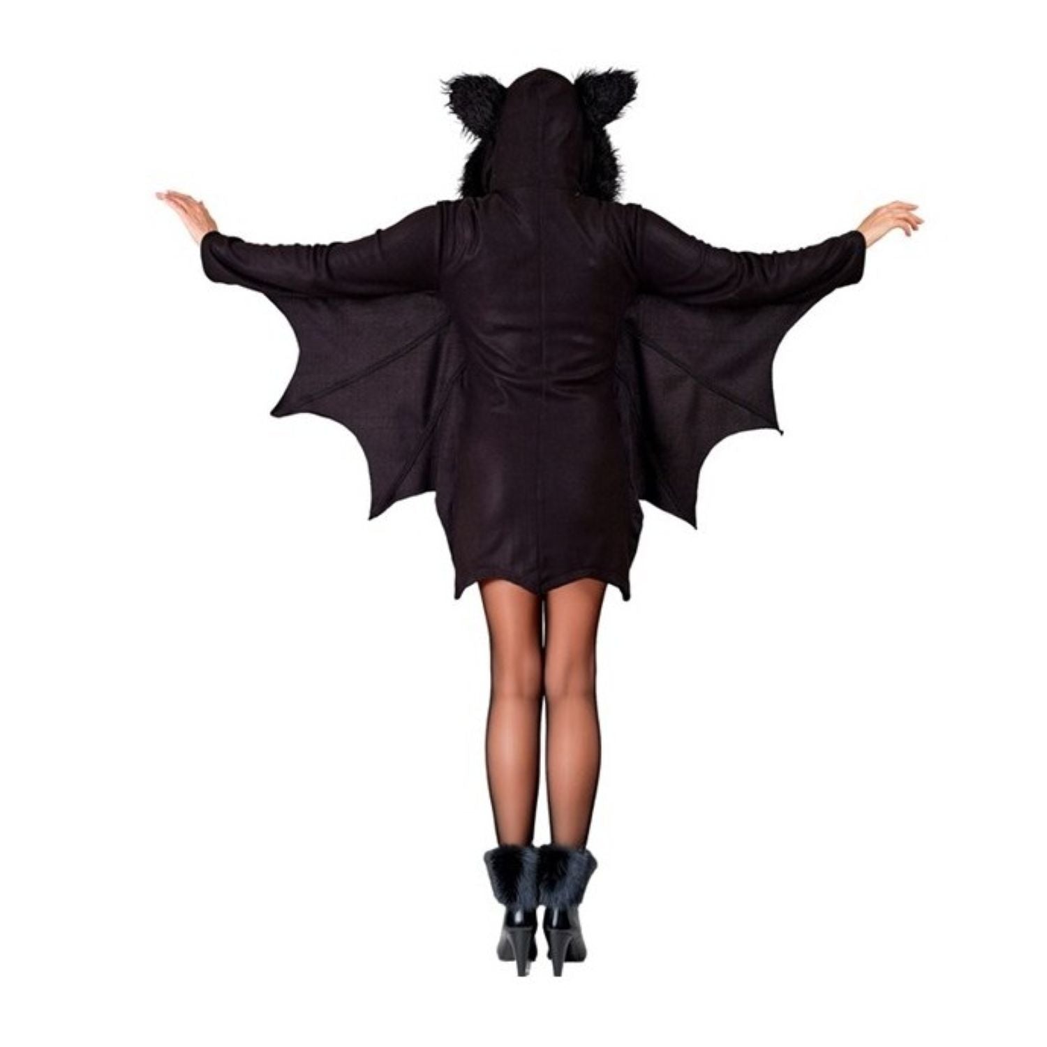 das-kost-mland-fledermaus-kost-m-damen-schwarz-kleid-gr-e-l image 3